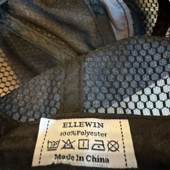 Ellewin Unisex Black & Grey Quick Dry Mesh  Cap Adjustable Breathable Hat - Picture 7 of 11